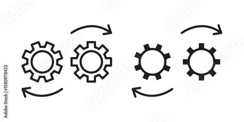 Devops icon, outline vector sign, linear and solid style pictogram isolated on white.