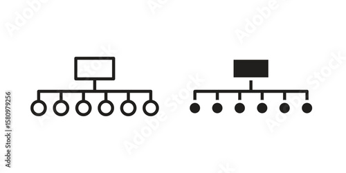 classification icon, outline vector sign, linear and solid style pictogram isolated on white.