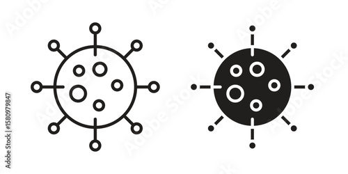 Cancer icon, outline vector sign, linear and solid style pictogram isolated on white.