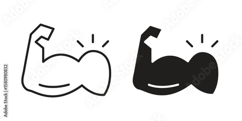Arm icon, outline vector sign, linear and solid style pictogram isolated on white.