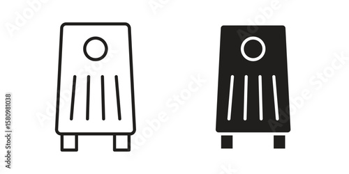 Air purifier icon, outline vector sign, linear and solid style pictogram isolated on white.