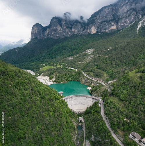 Diga die Pontesei, Lago di Pontesei, Italia, Lago, Staumauer, Stausee, Hydrologie, Hydro