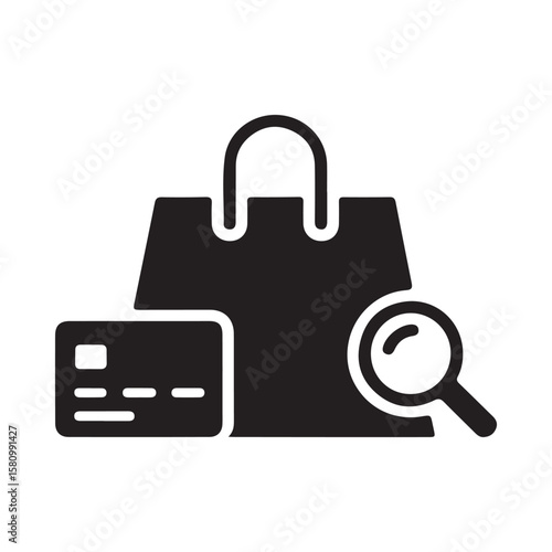 E-commerce Icon Set – Modern Online Shopping and Digital Business Symbols on White Background