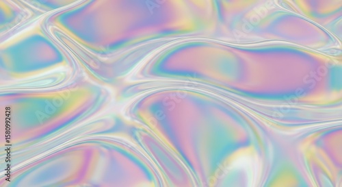 Abstract iridescent fluid background