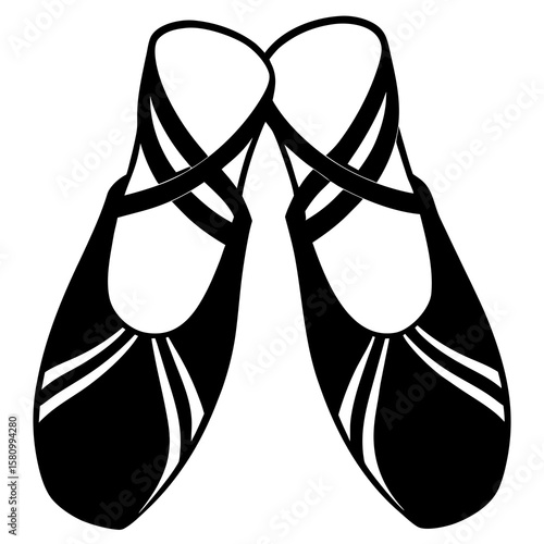 Ballet Shoes  Vector AI Line Art for Creative Heritage and Cultural Projects