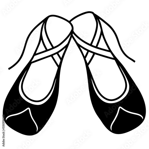 Ballet Shoes  Vector AI Line Art for Creative Heritage and Cultural Projects