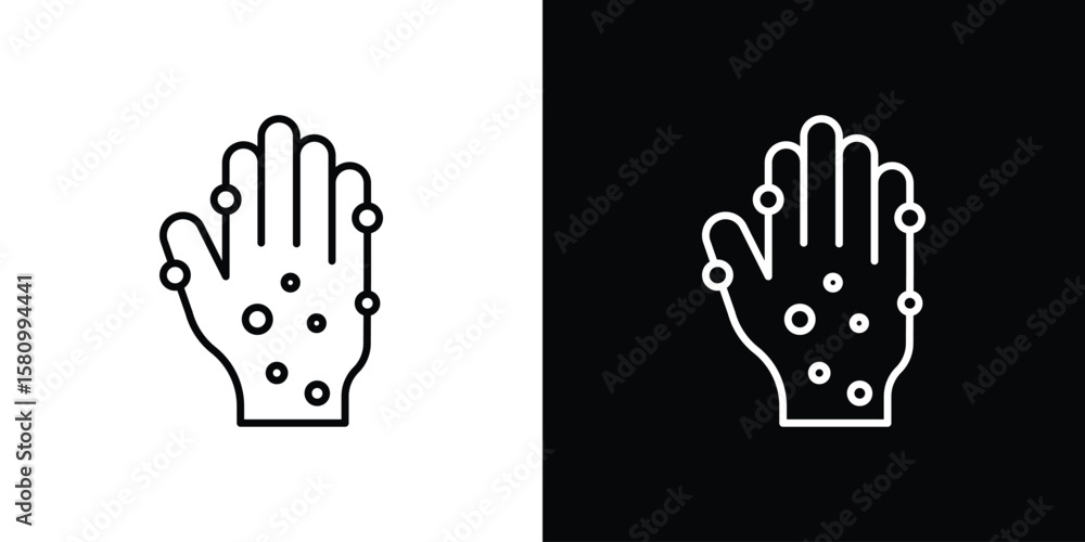 Fototapeta premium Rash hand icon. Symbol for your web site design, logo, app, UI. Vector illustration. EPS10