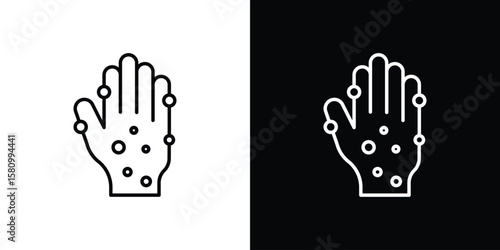 Rash hand icon. Symbol for your web site design, logo, app, UI. Vector illustration. EPS10