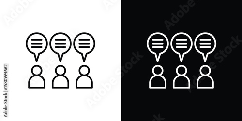 Public opinion icon. Symbol for your web site design, logo, app, UI. Vector illustration. EPS10