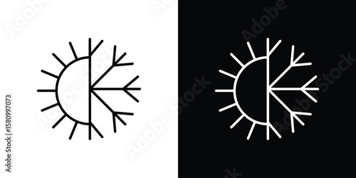 Hot and cold icon. Symbol for your web site design, logo, app, UI. Vector illustration. EPS10