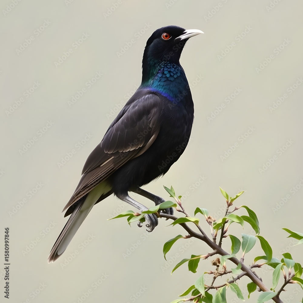 Fototapeta premium blue winged blackbird