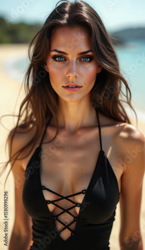 A beautiful brunette girl