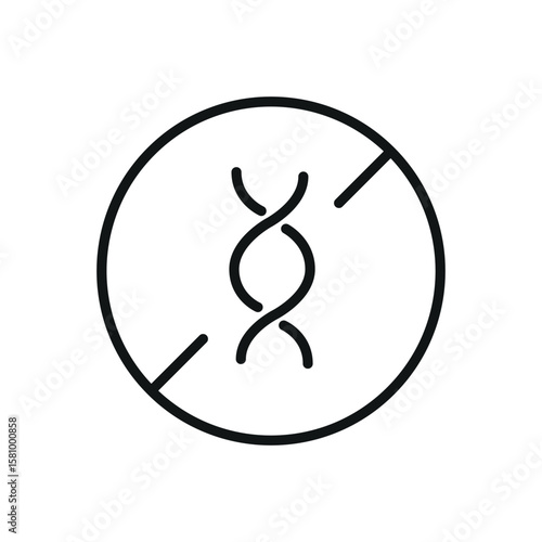 Gmo Free Outline Vector icon