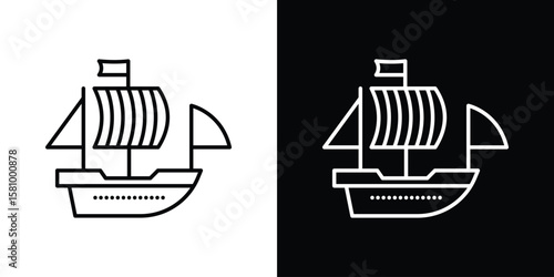 Caravel icon. Symbol for your web site design, logo, app, UI. Vector illustration. EPS10
