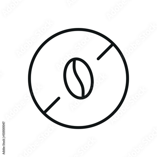 Caffeine Free Linear Vector Icon