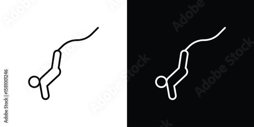 Bungee jumping icon. Symbol for your web site design, logo, app, UI. Vector illustration. EPS10
