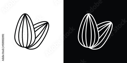 Almond icon. Symbol for your web site design, logo, app, UI. Vector illustration. EPS10