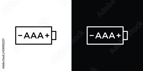 AAA battery icon. Symbol for your web site design, logo, app, UI. Vector illustration. EPS10