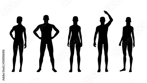Swimming Poses Silhouette PNG Pack – Transparent Background Clipart