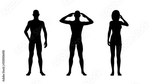 Swimming Poses Silhouette PNG Pack – Transparent Background Clipart