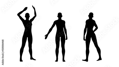 Swimming Poses Silhouette PNG Pack – Transparent Background Clipart