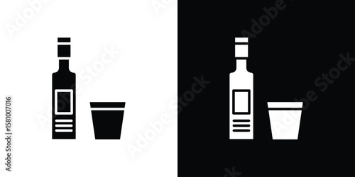 Vodka icon symbol. Simple, flat design for web and mobile app