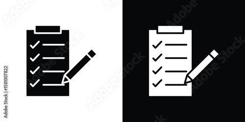 Survey icon symbol. Simple, flat design for web and mobile app