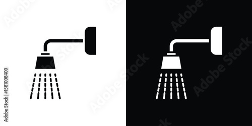 Shower Head icon symbol. Simple, flat design for web and mobile app