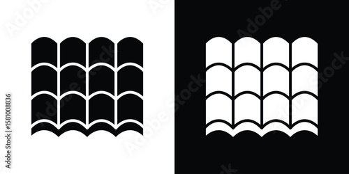 Roof tile icon symbol. Simple, flat design for web and mobile app