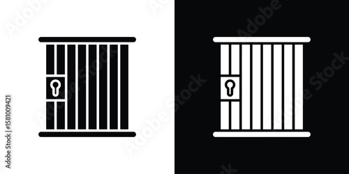 Prison icon symbol. Simple, flat design for web and mobile app