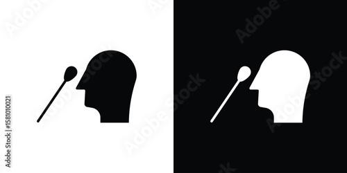 Nasal swab icon symbol. Simple, flat design for web and mobile app