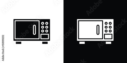Microwave icon symbol. Simple, flat design for web and mobile app