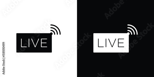 Livestream icon symbol. Simple, flat design for web and mobile app
