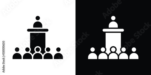 Lecture icon symbol. Simple, flat design for web and mobile app