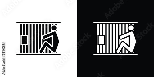 Jail icon symbol. Simple, flat design for web and mobile app