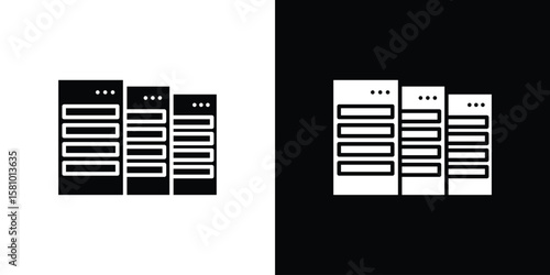 Data center icon symbol. Simple, flat design for web and mobile app