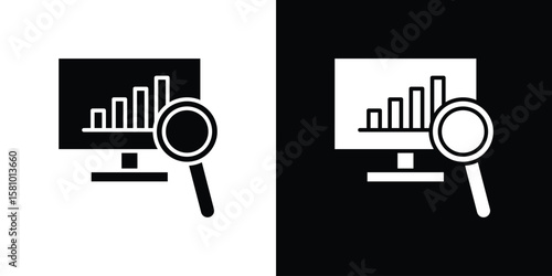 Data Analysing icon symbol. Simple, flat design for web and mobile app