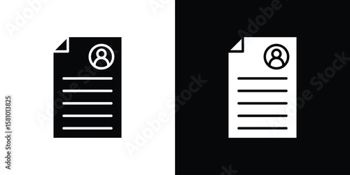 Curriculum icon symbol. Simple, flat design for web and mobile app