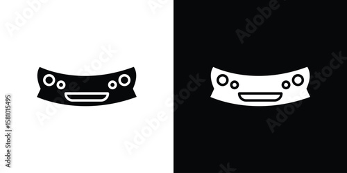 Car bumper icon symbol. Simple, flat design for web and mobile app