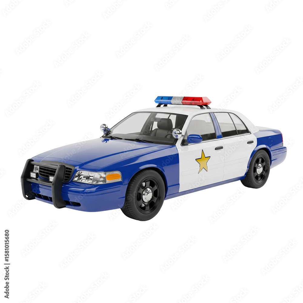 police car isolated on white police car isolated on white