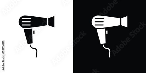 Blow dryer icon symbol. Simple, flat design for web and mobile app