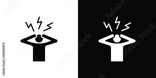 Anxiety icon symbol. Simple, flat design for web and mobile app