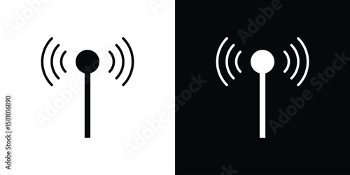 Antenna icon symbol. Simple, flat design for web and mobile app