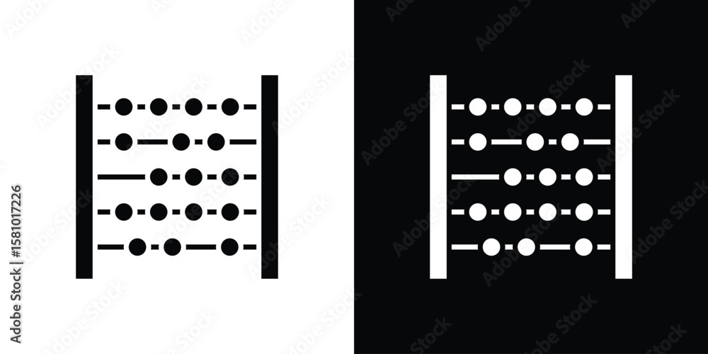 Obraz premium Abacus icon symbol. Simple, flat design for web and mobile app