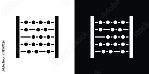 Abacus icon symbol. Simple, flat design for web and mobile app