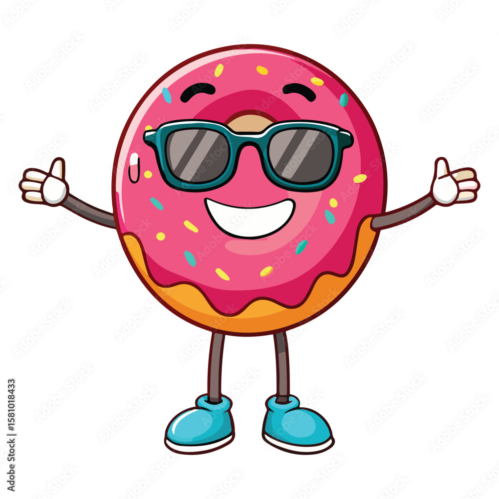 Obraz premium Bagel cartoon vector illustration