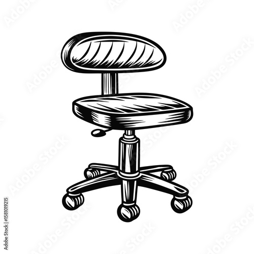 Rolling office chair with adjustable height and backrest rolling chair swivel chair