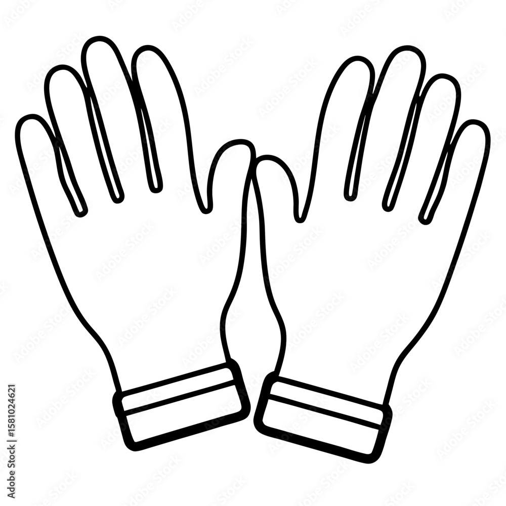 Winter Gloves Vector Illustration Winter Gloves Vector Illustration
