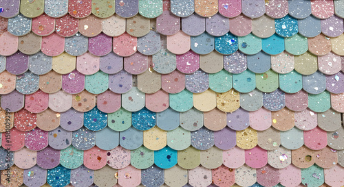 Wallpaper Mural Pastel Glitter Mermaid Scales Texture Background Torontodigital.ca