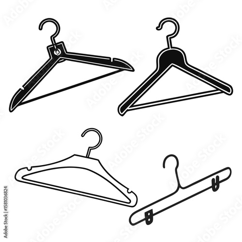 Black clothing hangers collection garment hangers clothes hangers